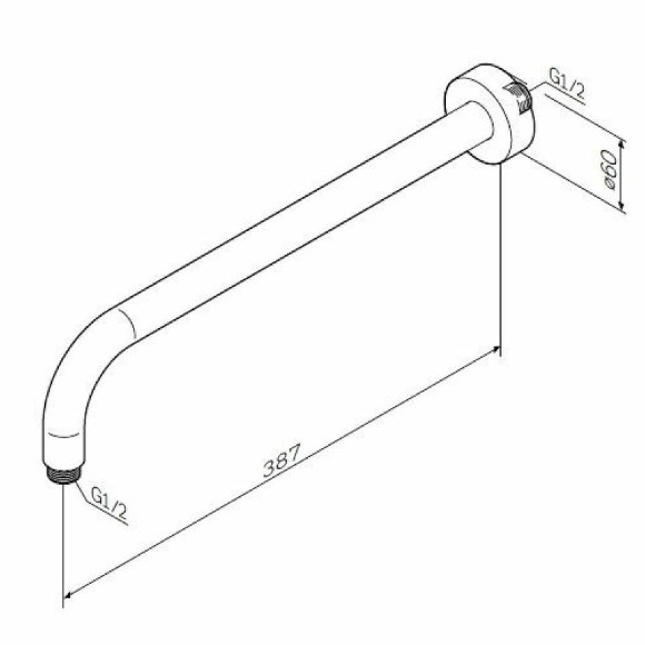 Кронштейн для верхнего душа AM.PM F0522701 Черный матовый