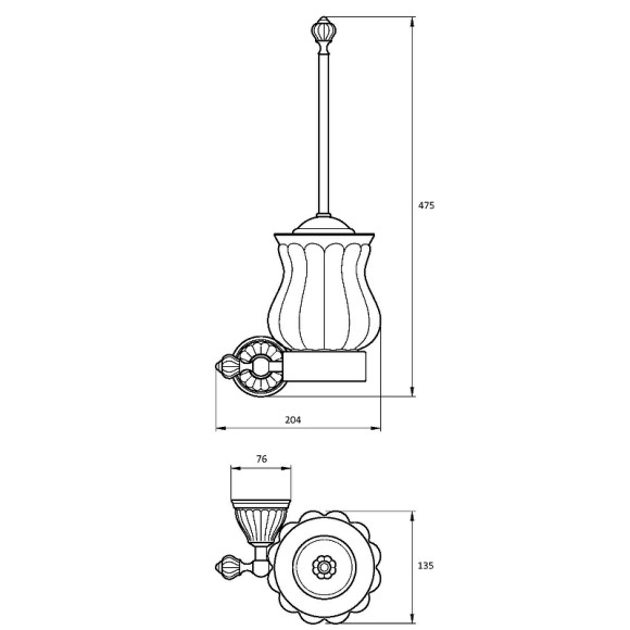 Ершик для унитаза Migliore Olivia 24647 Золото