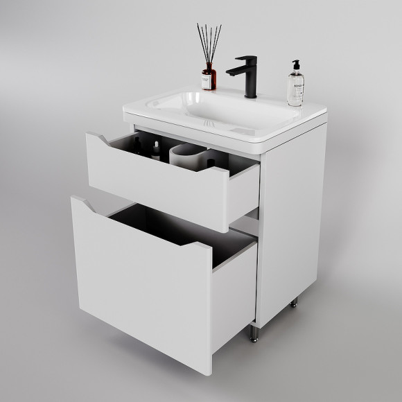 Тумба под раковину Style Line Марелла 70 Люкс Plus СС-00002398 Белый матовый антискрейтч Тумба под раковину Style Line Марелла 70 Люкс Plus СС-00002398 Белый матовый антискрейтч