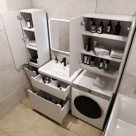 Тумба под раковину Style Line Марелла 70 Люкс Plus СС-00002398 Белый матовый антискрейтч Тумба под раковину Style Line Марелла 70 Люкс Plus СС-00002398 Белый матовый антискрейтч