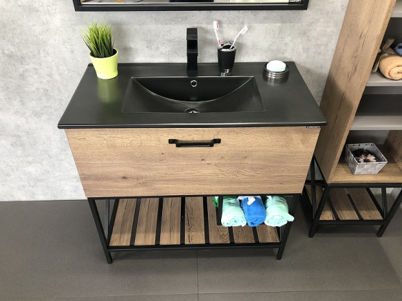 Тумба с раковиной Comforty Бредфорд 90 00004148003 Дуб темный