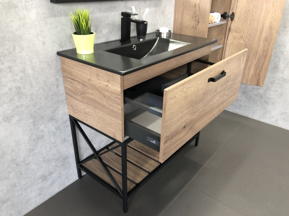 Тумба с раковиной Comforty Бредфорд 90 00004148003 Дуб темный