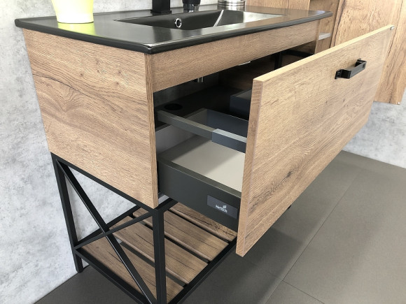 Тумба с раковиной Comforty Бредфорд 90 00004148003 Дуб темный