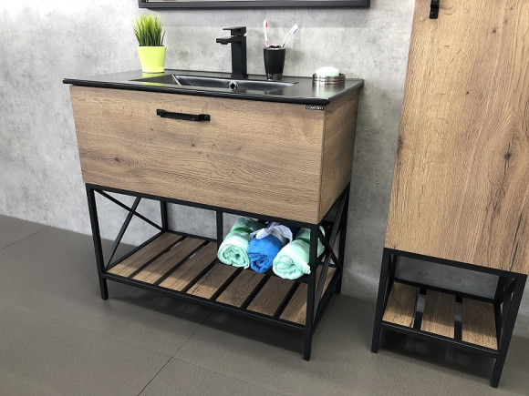 Тумба с раковиной Comforty Бредфорд 90 00004148003 Дуб темный