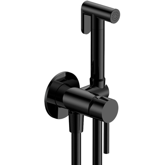 Гигиенический душ со смесителем AQUAme Siena AQM6217MB Черный матовый