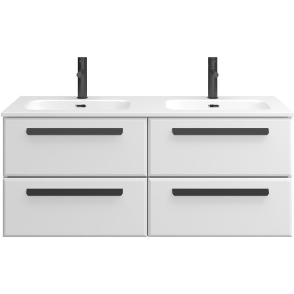 Тумба под раковину Cezares Eco-Cer-N 120 ECO-CER-N-1200-4C-SO-2-BL подвесная Bianco Lucido без ручек