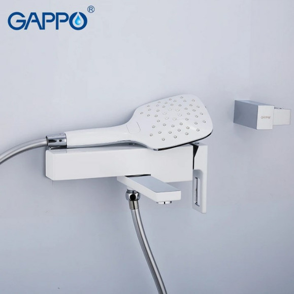 Смеситель для ванны Gappo G17-8 G3217-8 Белый Хром Смеситель для ванны Gappo G17-8 G3217-8 Белый Хром