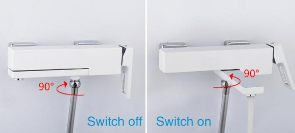 Смеситель для ванны Gappo G17-8 G3217-8 Белый Хром Смеситель для ванны Gappo G17-8 G3217-8 Белый Хром