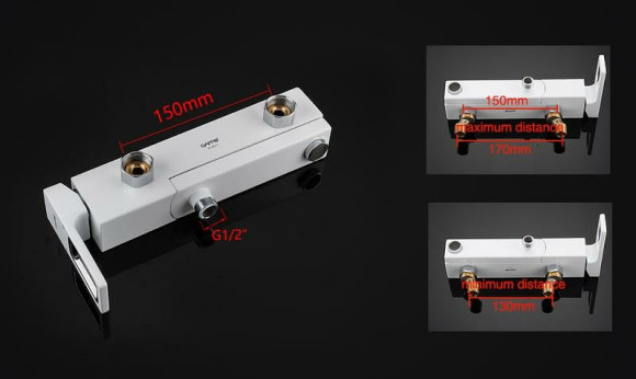 Смеситель для ванны Gappo G17-8 G3217-8 Белый Хром Смеситель для ванны Gappo G17-8 G3217-8 Белый Хром