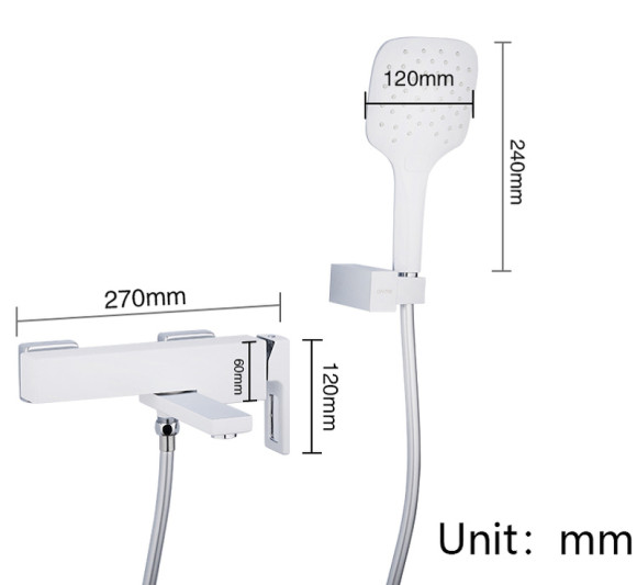 Смеситель для ванны Gappo G17-8 G3217-8 Белый Хром Смеситель для ванны Gappo G17-8 G3217-8 Белый Хром