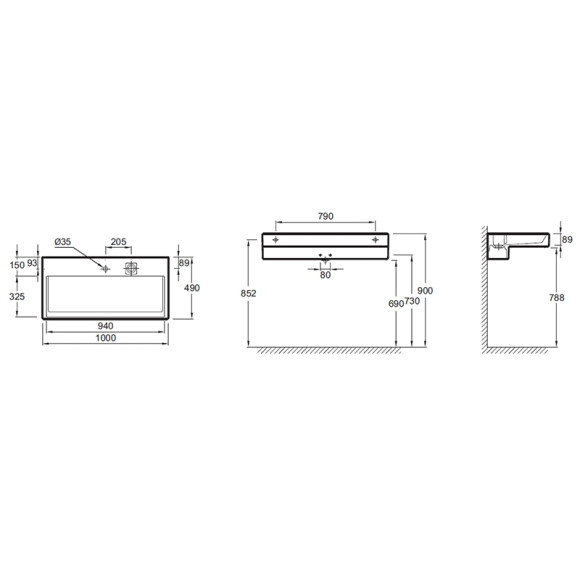 Раковина Jacob Delafon Terrace 100 EXC9112-00 с подсветкой Раковина Jacob Delafon Terrace 100 EXC9112-00 с подсветкой