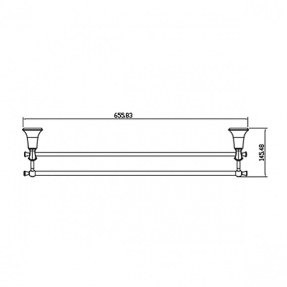 Полотенцедержатель Kaiser KH-4008	двойной Бронза Полотенцедержатель Kaiser KH-4008	двойной Бронза