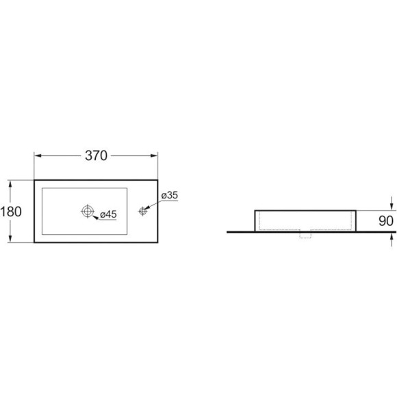 Раковина Vincea VBS-133R 37 Белая Раковина Vincea VBS-133R 37 Белая