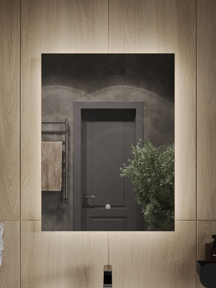 Зеркало Orange Quadrо 60 OQ-60ZE с подсветкой с сенсорным выключателем Зеркало Orange Quadrо 60 OQ-60ZE с подсветкой с сенсорным выключателем