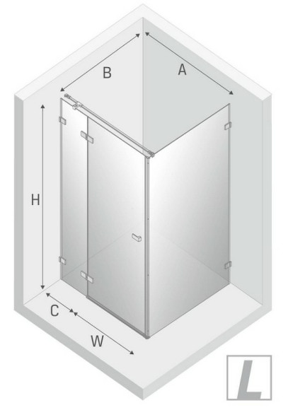Душевой уголок New Trendy Avexa Black 100x110 L EXK-1592 профиль Черный стекло прозрачное Душевой уголок New Trendy Avexa Black 100x110 L EXK-1592 профиль Черный стекло прозрачное
