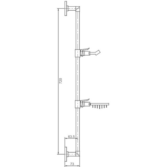 Душевая штанга Haiba HB8008 Хром Душевая штанга Haiba HB8008 Хром