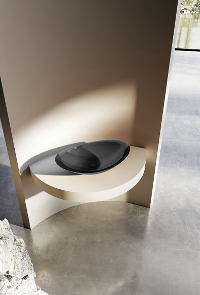 Раковина-чаша Abber Kristall 60 AT2808Onyx Черная