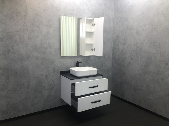 Тумба с раковиной Comforty Амстердам 75 00-00004668 подвесная Белая глянцевая Тумба с раковиной Comforty Амстердам 75 00-00004668 подвесная Белая глянцевая