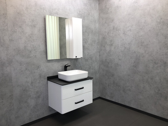 Тумба с раковиной Comforty Амстердам 75 00-00004668 подвесная Белая глянцевая Тумба с раковиной Comforty Амстердам 75 00-00004668 подвесная Белая глянцевая