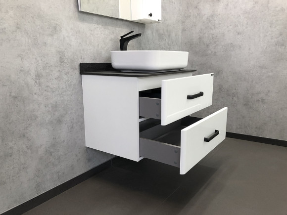 Тумба с раковиной Comforty Амстердам 75 00-00004668 подвесная Белая глянцевая Тумба с раковиной Comforty Амстердам 75 00-00004668 подвесная Белая глянцевая