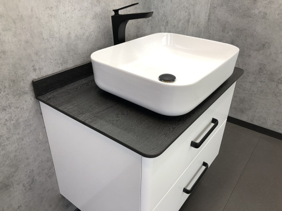 Тумба с раковиной Comforty Амстердам 75 00-00004668 подвесная Белая глянцевая Тумба с раковиной Comforty Амстердам 75 00-00004668 подвесная Белая глянцевая