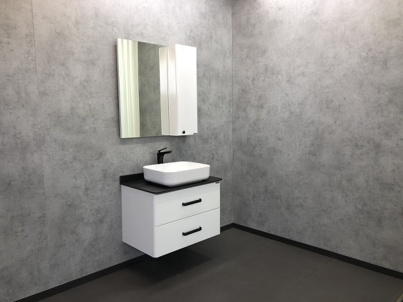 Тумба с раковиной Comforty Амстердам 75 00-00004668 подвесная Белая глянцевая Тумба с раковиной Comforty Амстердам 75 00-00004668 подвесная Белая глянцевая