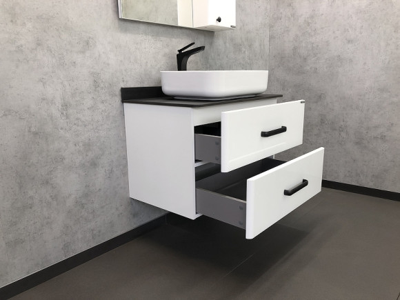 Тумба с раковиной Comforty Амстердам 75 00-00004668 подвесная Белая глянцевая Тумба с раковиной Comforty Амстердам 75 00-00004668 подвесная Белая глянцевая