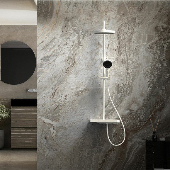 Душевая система Vincea Inspire VSFS-3I12TW с термостатом Белая