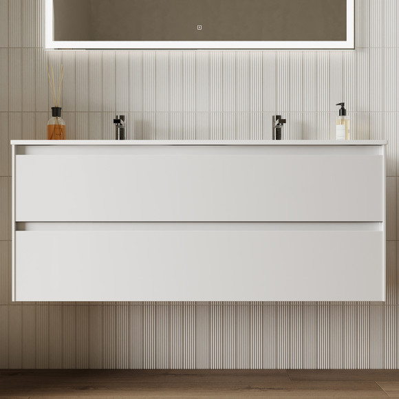 Тумба под раковину Sancos Cento 120 CN120-2W подвесная Белый глянец Тумба под раковину Sancos Cento 120 CN120-2W подвесная Белый глянец