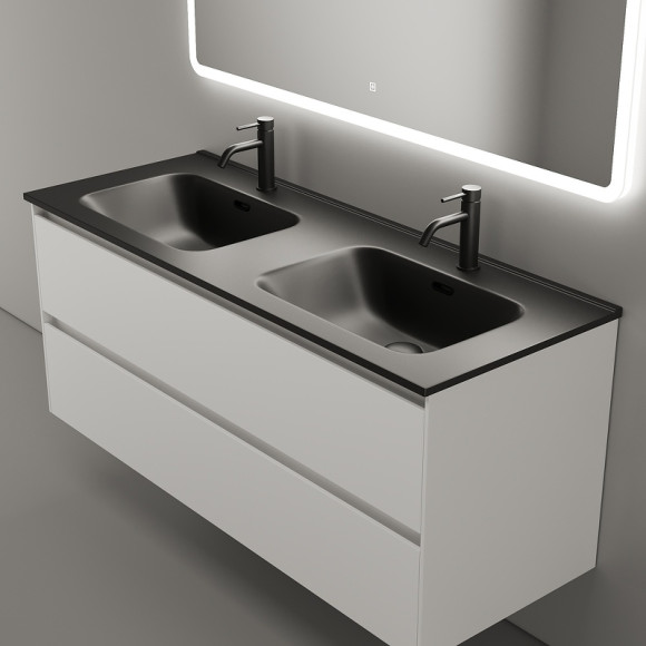 Тумба под раковину Sancos Cento 120 CN120-2W подвесная Белый глянец Тумба под раковину Sancos Cento 120 CN120-2W подвесная Белый глянец