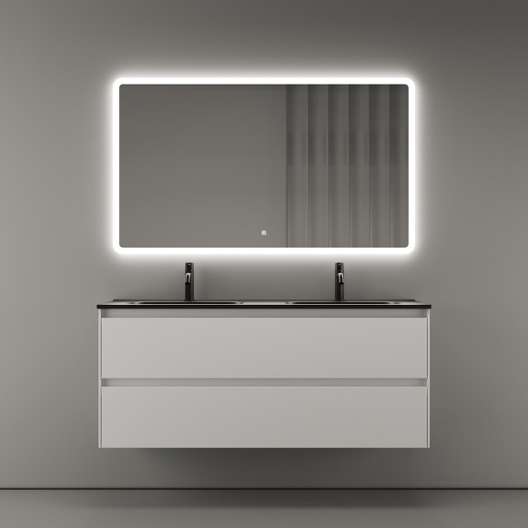 Тумба под раковину Sancos Cento 120 CN120-2W подвесная Белый глянец Тумба под раковину Sancos Cento 120 CN120-2W подвесная Белый глянец