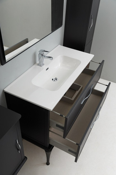 Тумба под раковину Cezares Tiffany 100 54952 подвесная Nero grafite