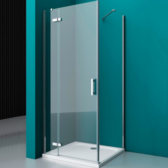 Душевой уголок BelBagno Kraft 90х100 KRAFT-AH-12-90/100-C-Cr-L профиль Хром стекло прозрачное