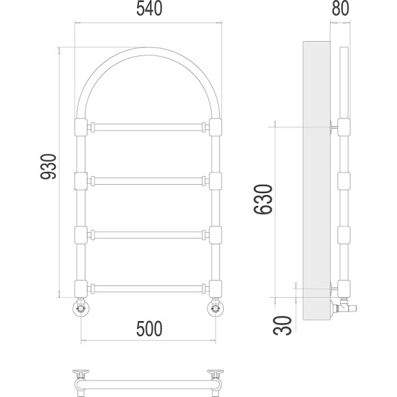 Водяной полотенцесушитель Terminus Версаль П4 500x930 4620768885044 Хром, нижнее подключение, G 1/2" ВР, с комплектом вентилей Водяной полотенцесушитель Terminus Версаль П4 500x930 4620768885044 Хром, нижнее подключение, G 1/2" ВР, с комплектом вентилей