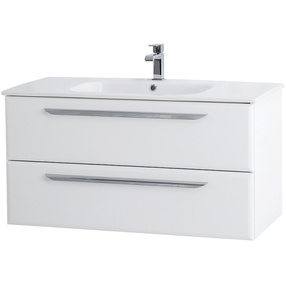 Тумба под раковину Cezares Eco-Cer 80 ECO-CER-800-2C-SO-BL подвесная Bianco Lucido без ручек