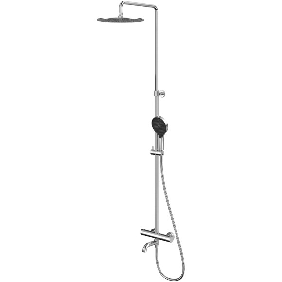 Душевая система Whitecross Y brushed nickel Y1234TOPNIB с термостатом Брашированный никель