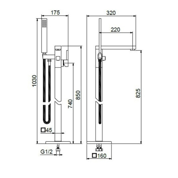 Смеситель для ванны Webert Pegaso PE851101015 Хром Смеситель для ванны Webert Pegaso PE851101015 Хром