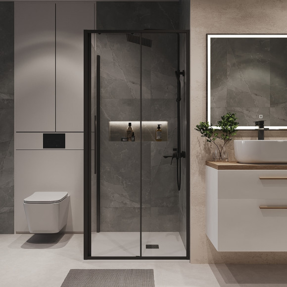 Душевой уголок Niagara Nova 90х80 NG-84-9AB-A80B-34 профиль Черный матовый стекло прозрачное Душевой уголок Niagara Nova 90х80 NG-84-9AB-A80B-34 профиль Черный матовый стекло прозрачное