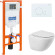 Комплект унитаза с инсталляцией BelBagno Amanda BB051CHR/BB051SC/BB002-80/BB014-SR-BIANCO с сиденьем Микролифт и Белой клавишей смыва Комплект унитаза с инсталляцией BelBagno Amanda BB051CHR/BB051SC/BB002-80/BB014-SR-BIANCO с сиденьем Микролифт и Белой клавишей смыва