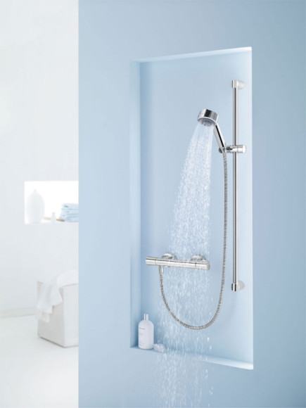 Смеситель для душа Kludi Zenta 351000538 с термостатом Хром Смеситель для душа Kludi Zenta 351000538 с термостатом Хром