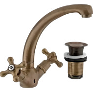 Смеситель для раковины Remer Liberty 13CLIVO Бронза Смеситель для раковины Remer Liberty 13CLIVO Бронза