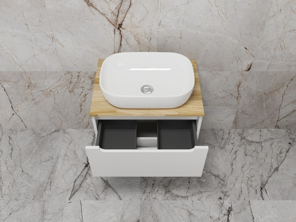 Тумба под раковину Style Line Бали 60 ЛС-00002337 подвесная Белый софт