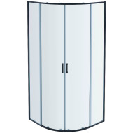 Душевой уголок Aquatek 80х80 AQ ARI RO 08020BL профиль Черный стекло прозрачное