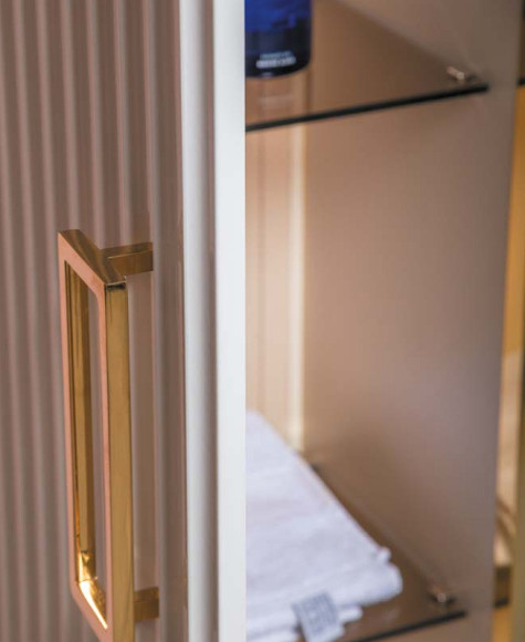 Шкаф пенал Boheme Armadi Art Monaco 35 868-WG подвесной Белый глянец Золото