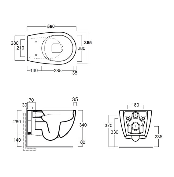 Унитаз Simas Vignoni VI18bi подвесной Белый без сиденья Унитаз Simas Vignoni VI18bi подвесной Белый без сиденья