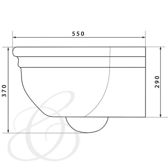 Унитаз Caprigo Boheme DW10 подвесной без сиденья