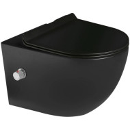 Унитаз биде SantiLine SL-5002MB-BD подвесной Черный матовый с сиденьем Микролифт