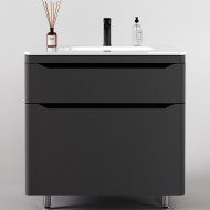 Тумба под раковину Style Line Марелла 80 Люкс Plus СС-00002403 Серый матовый антискрейтч Тумба под раковину Style Line Марелла 80 Люкс Plus СС-00002403 Серый матовый антискрейтч