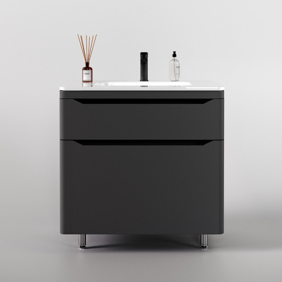 Тумба под раковину Style Line Марелла 80 Люкс Plus СС-00002403 Серый матовый антискрейтч Тумба под раковину Style Line Марелла 80 Люкс Plus СС-00002403 Серый матовый антискрейтч