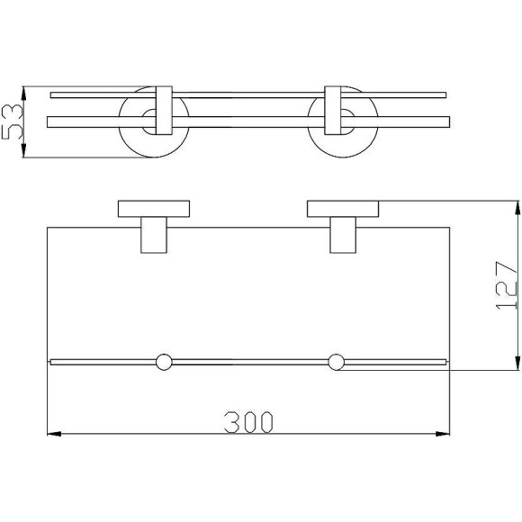 Стеклянная полка Rav Slezak Colorado COA0900/30Z Золото Стеклянная полка Rav Slezak Colorado COA0900/30Z Золото